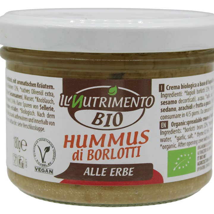 Probios – wholesale Sylt/gelé – Borlotti bönhummus med aromatiska örter - ekologisk