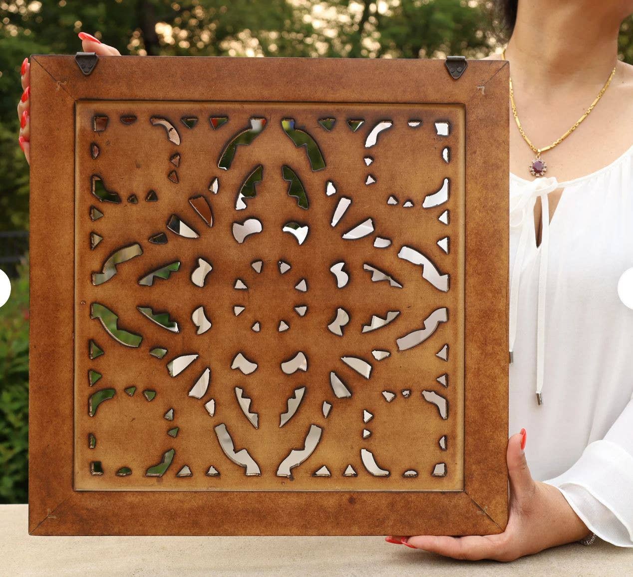 Lungta Imports - Wholesale Wall Accent - Handcrafted Large Lotus Wooden Wall Panel For Home Decor1