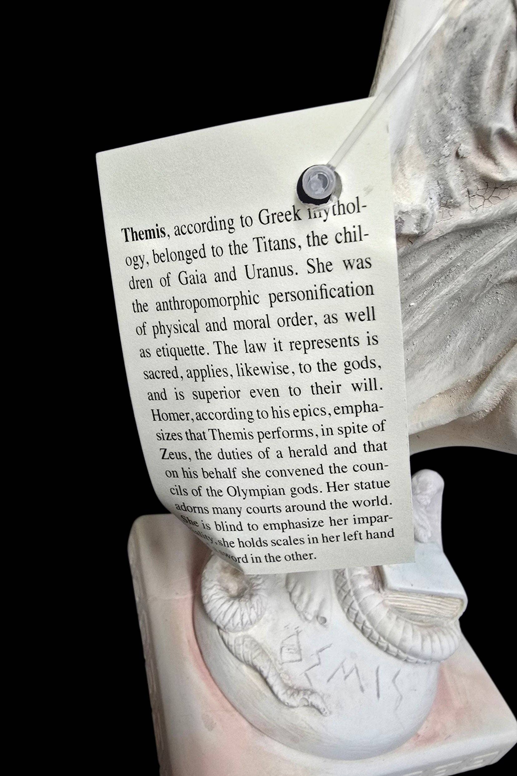 2 Greeks Inc - Wholesale Decorative Figurine - Handcrafted Alabaster Statue of Lady Justice (Themis)1