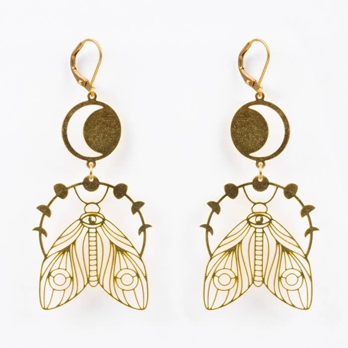 Altiplano - Vente Boucles d'oreilles pendantes - Boucles d'oreilles Moon Moth0
