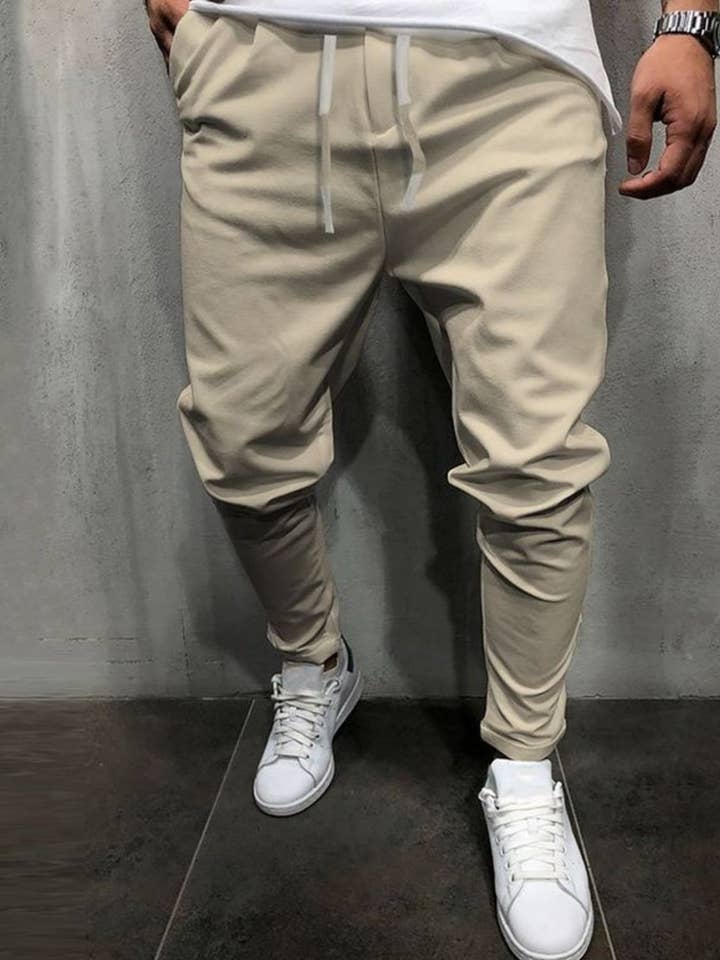 Blak Wardrob – Engroshandel Bukser - Herre – Herrebukser i store størrelser med snøre og kort slim fit.