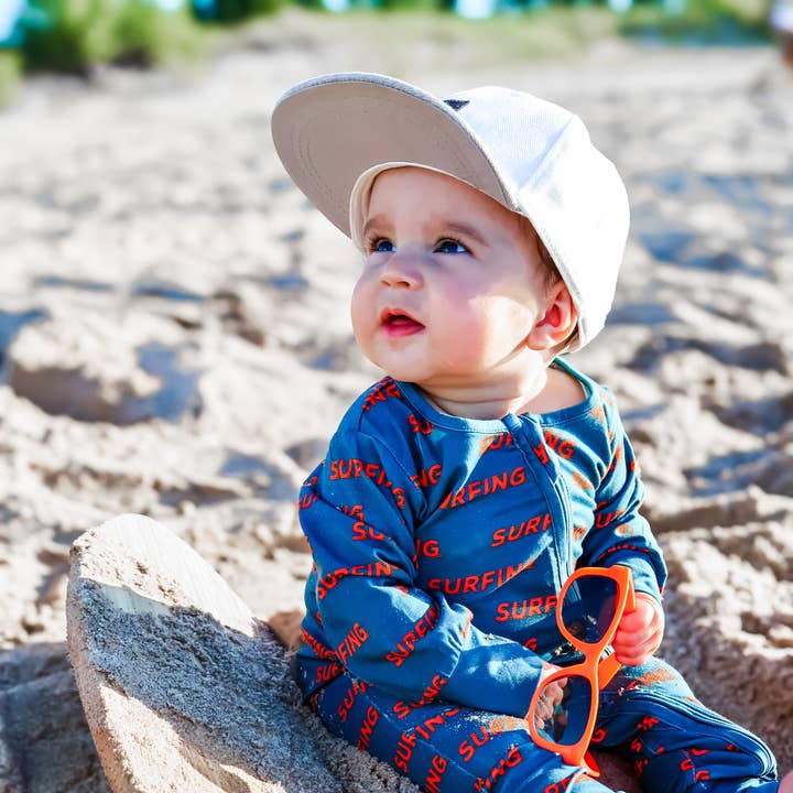 Bambuspyjamas med dobbelt lynlås Sleeper Pipeline Dreams for engroshandel hos Little Rad Things