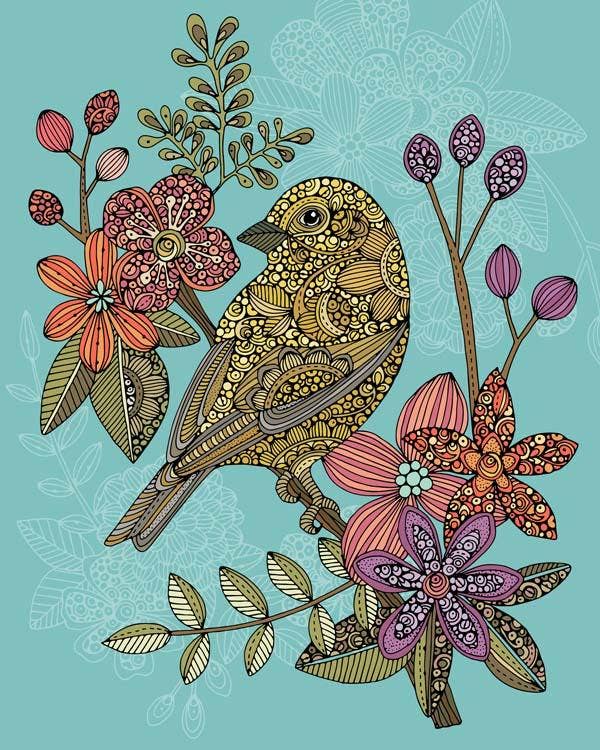 Valentina Harper - Wholesale Art Print - Little finch1