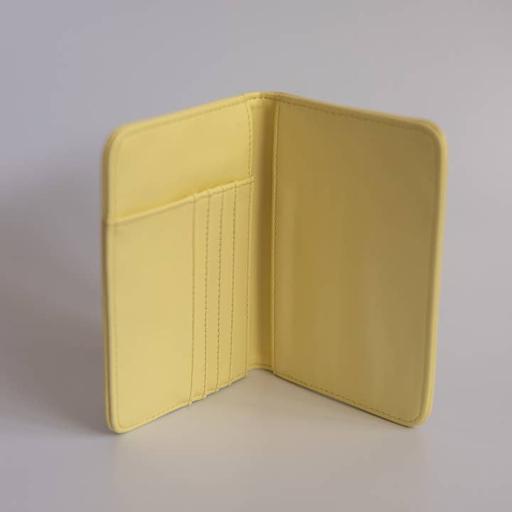 The Cold Hearted Collective - Wholesale Passport Case - Women's - Leaving On A Jet Plane Passport Cover Wallet Pastel Yellow