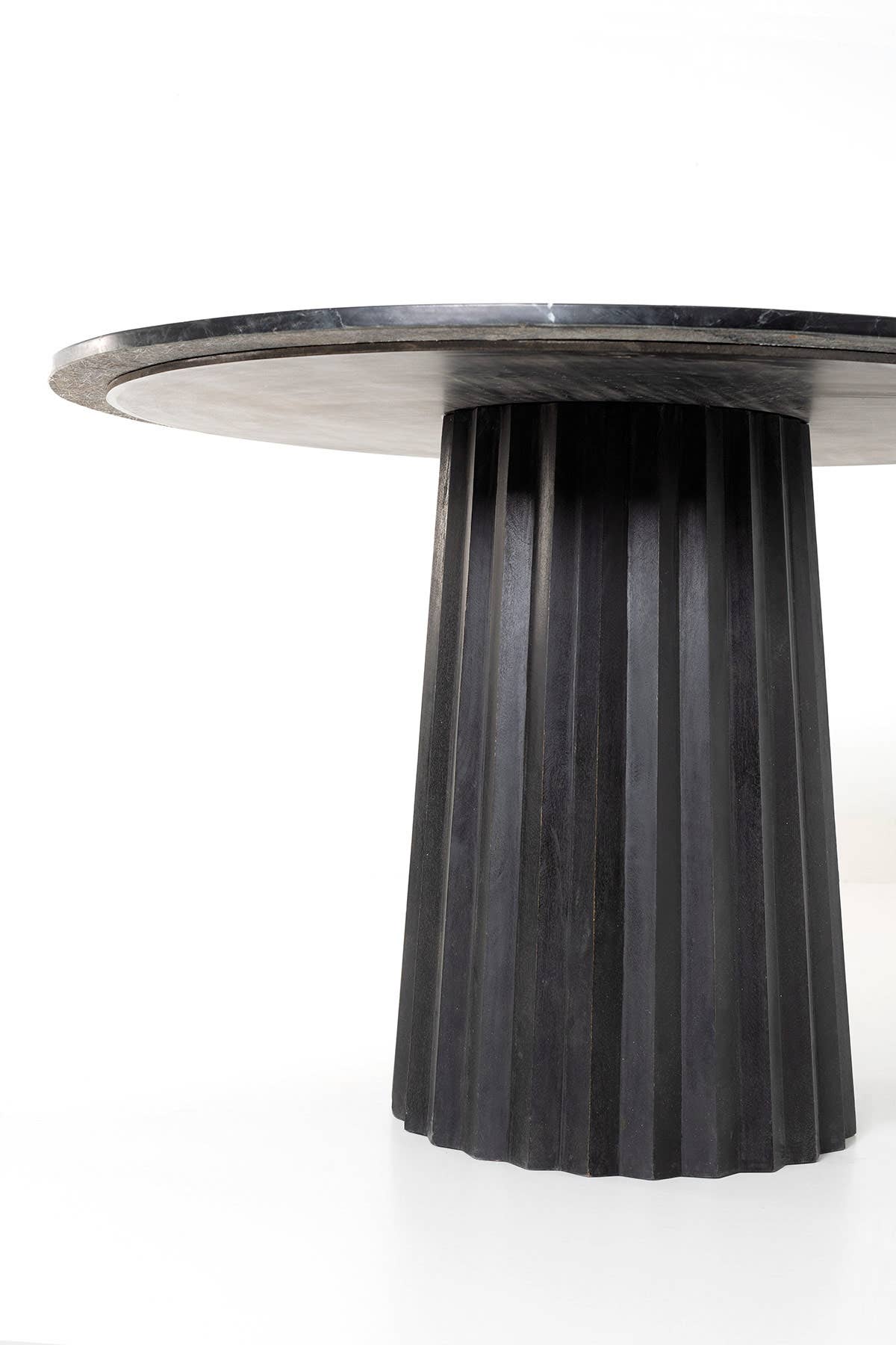 Gdeco – Mesa de café por atacado – Mesa de Jantar Redonda de Mármore 120 x 120 x 77 cm4