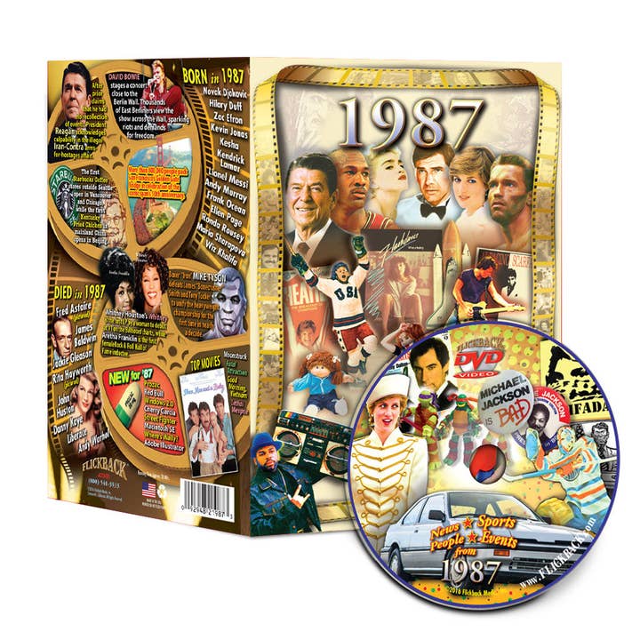 Tarjeta de felicitación de 1987 con vídeo Flickback en DVD: gran regalo de cumpleaños o aniversario para venta al por mayor de Flickback