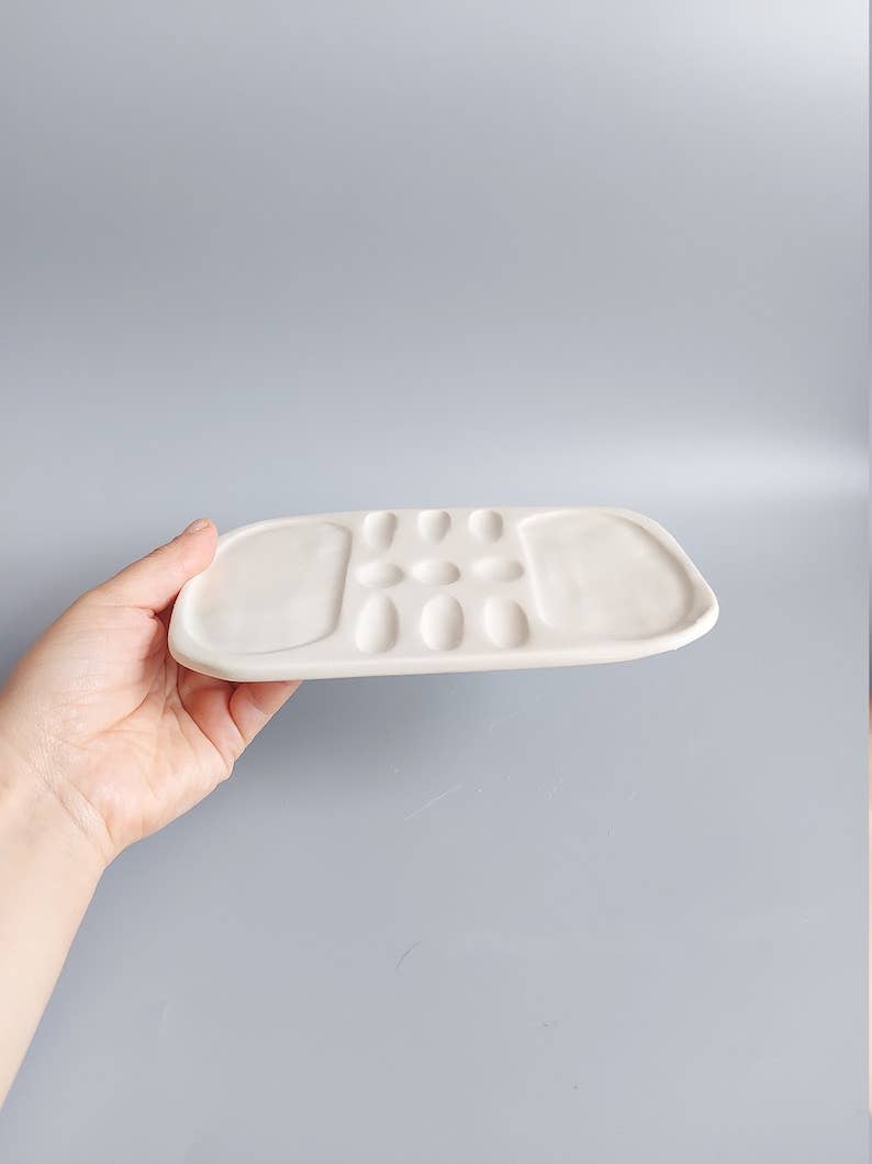 Muddy Ceramic Limited – Großhandel Palette/Mischschale – Keramik-Palette für Aquarell- und Acrylfarben, handgefertigte Künstlerpalette4