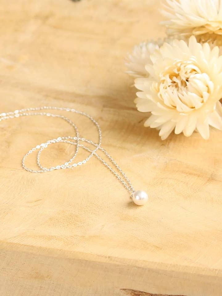 SELENA pearl bridal necklace for wholesale by Loane Bijoux