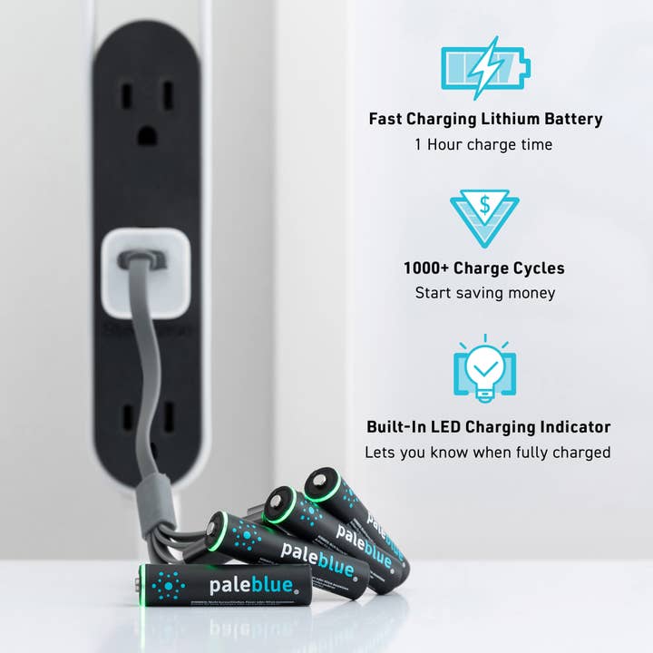 Paleblue - Wholesale Portable Charger - AAA USB-C Rechargeable Batteries6
