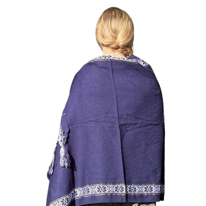 Oremus Mercy - Vente Châle – femme - Châle à la mode OLOG - BLEU 80" x 30″2