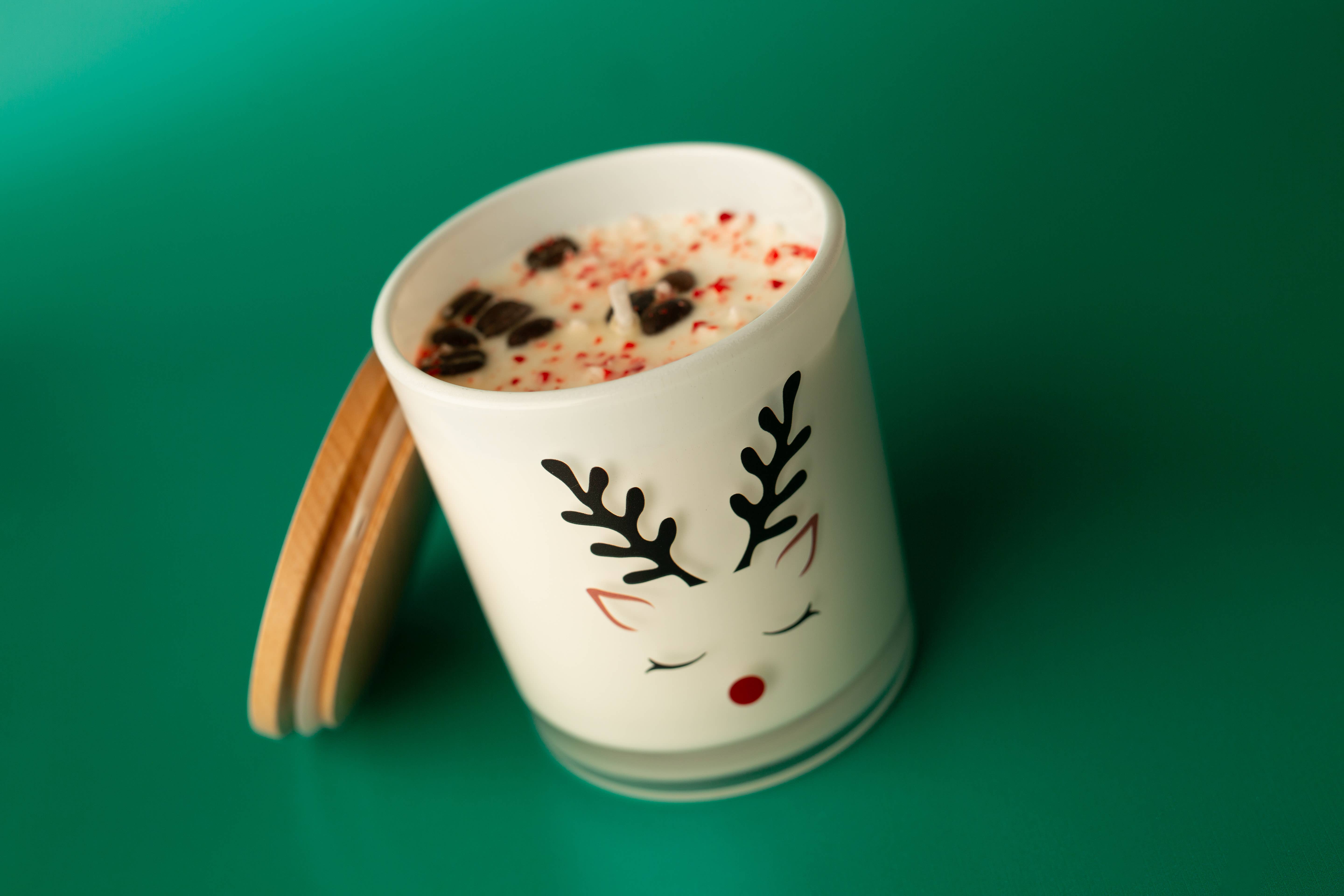 Unplug Soy Candles - Wholesale Jar/Filled Candle - Rudolph the Reindeer Holiday Soy Candle4