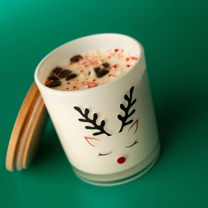 Unplug Soy Candles - Wholesale Jar/Filled Candle - Rudolph the Reindeer Holiday Soy Candle4