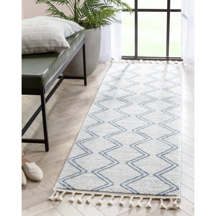 Well Woven – Großhandel Teppichvorleger – Kind & Baby – Reeve Moderner Zick-Zack-Zick-Zack-Kinderteppich in Elfenbeinfarben9