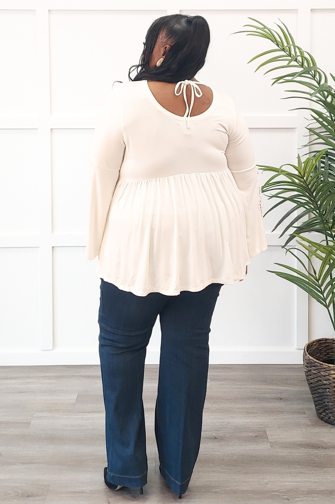 Nikki and Alex - Wholesale Tunic - Women's - PLUS SIZE Ava Crochet Bell Sleeve Tunic2