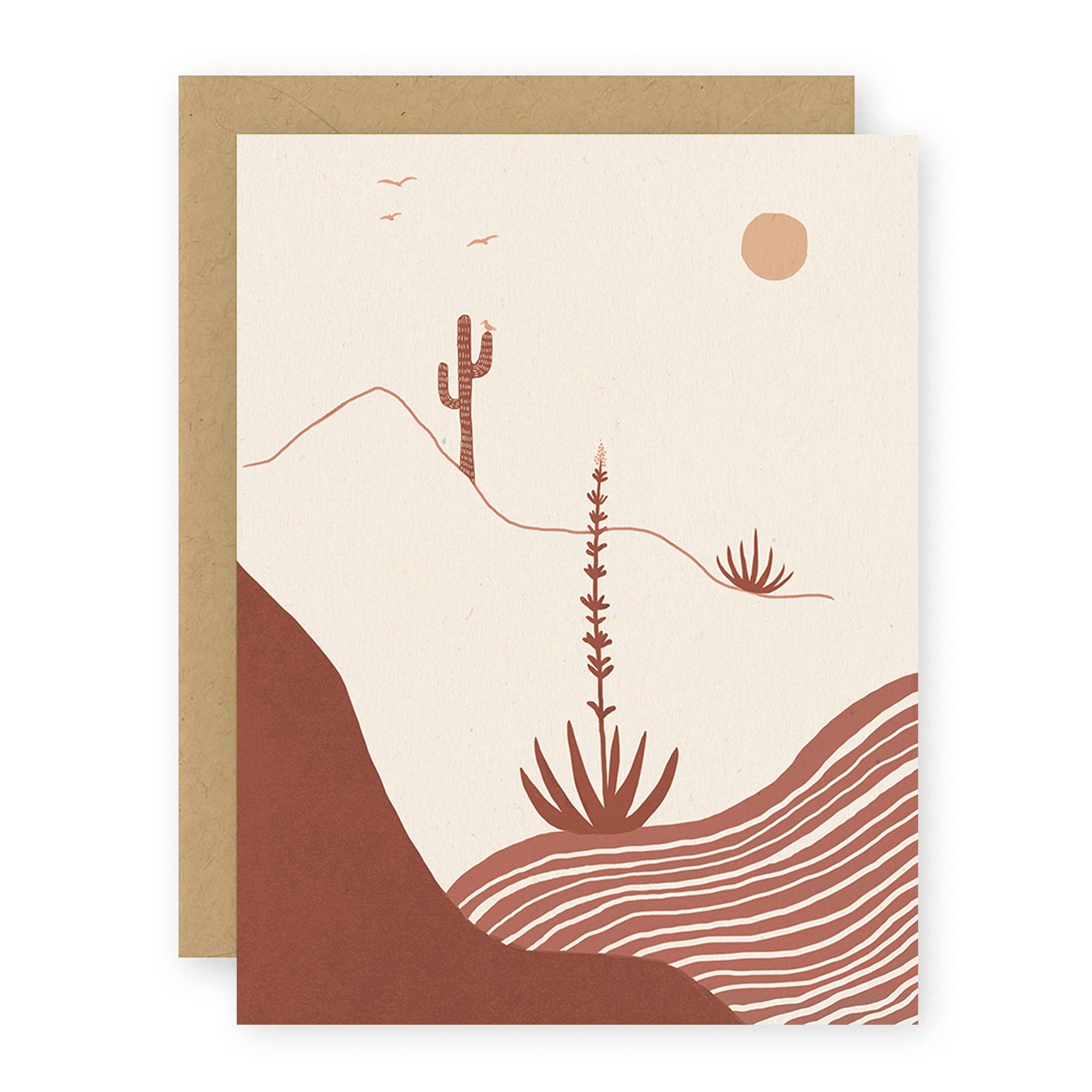 Elana Gabrielle - Wholesale Everyday Greeting Card - Desert Afternoon Greeting Card - Cactus Landscape Collage1