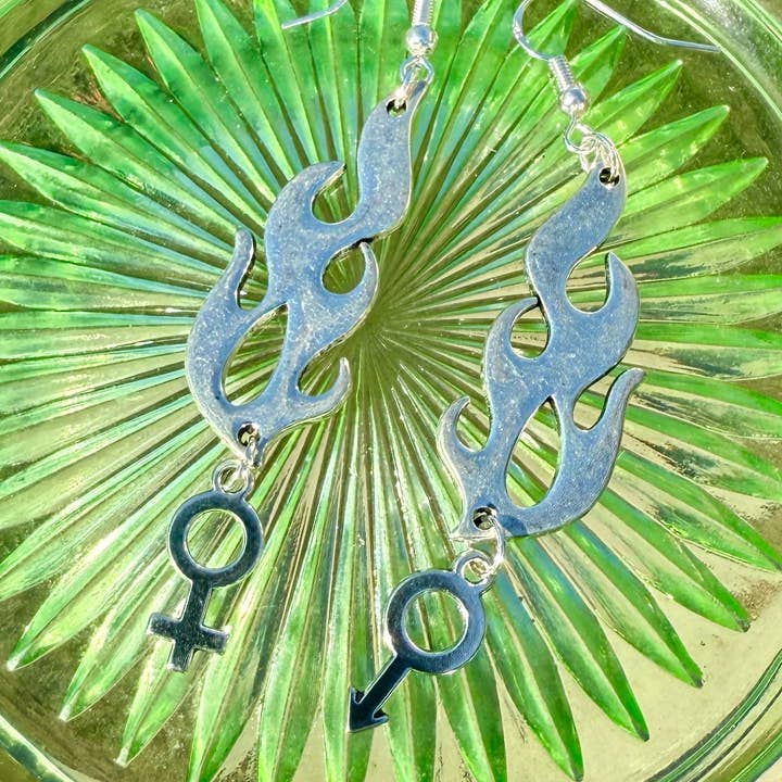 Burn the Binary Earrings for wholesale by Corkscrew Curiosities