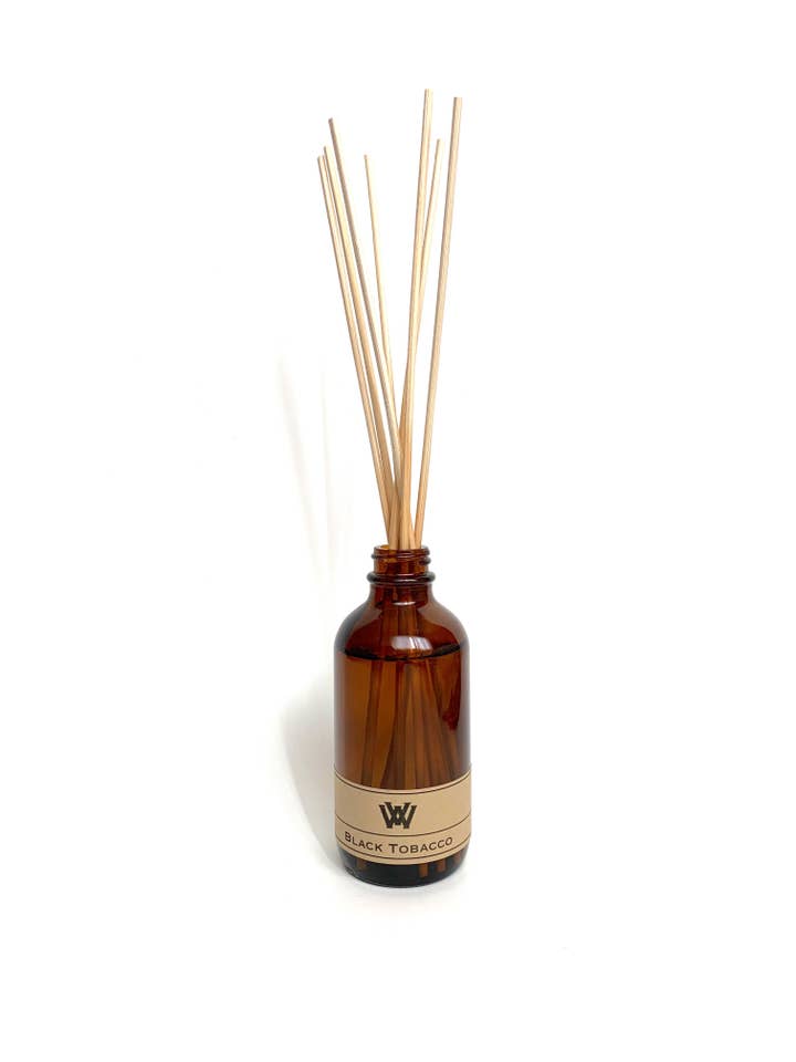 Black Tobacco Reed Diffuser for wholesale by W.V. Candle Co.