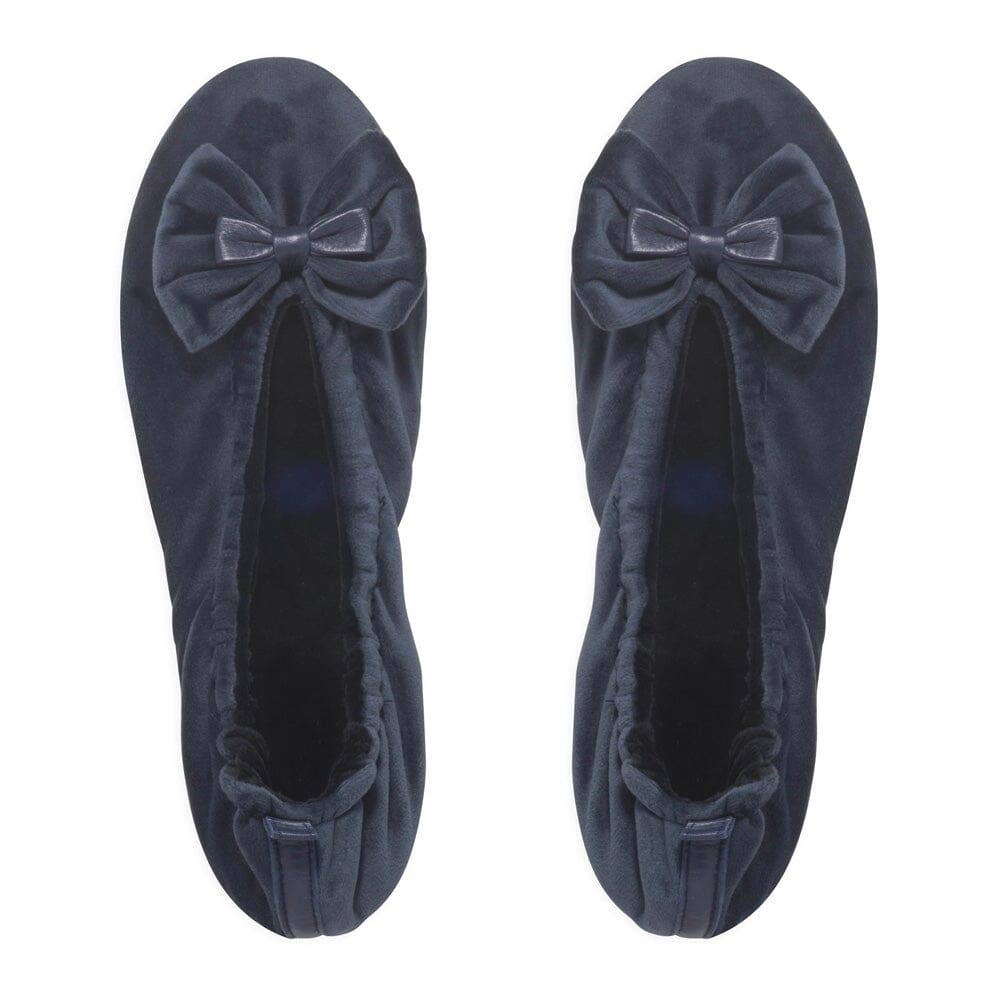 Glove Story - Wholesale Slippers - Women's - Women's indoor ballerinas in large bow velvet - CF01406