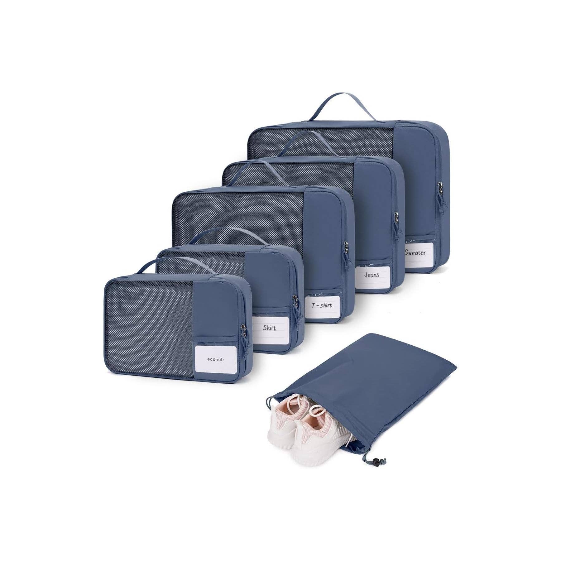 wandf – Engroshandel Pakkeemballage – 6 stk. kuffertorganisatorposer med mærke til rejsetilbehør28