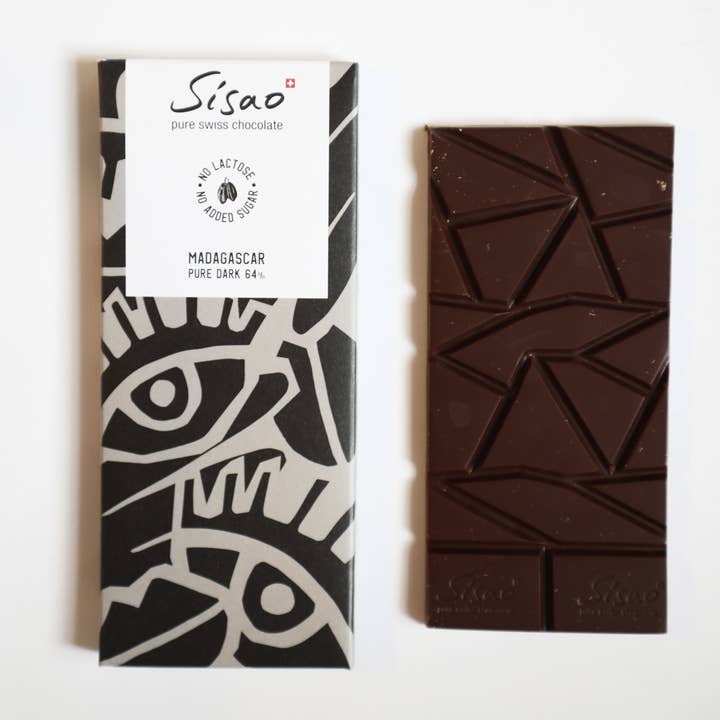 Tablette de chocolat noir pure origine Madagascar 80g pour la vente par Sisao