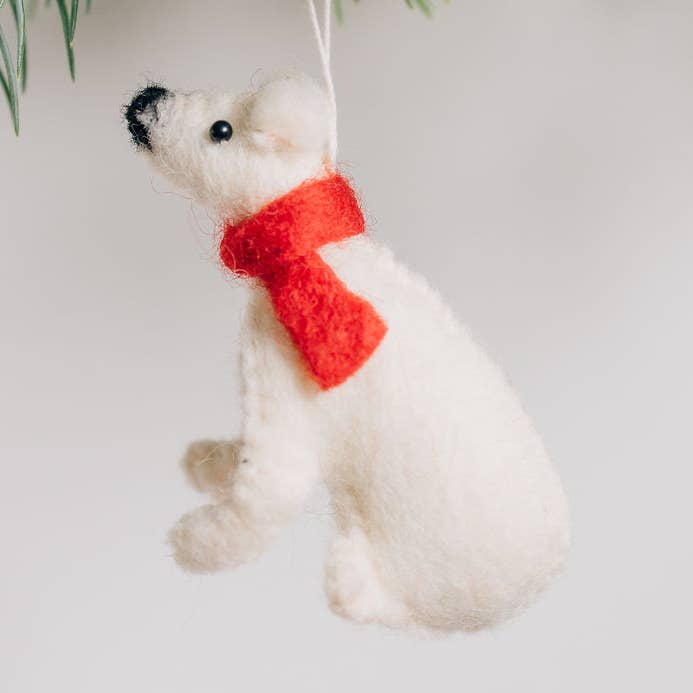 Nivas - Wholesale Ornament - Christmas Polar Bear Felt Ornament0