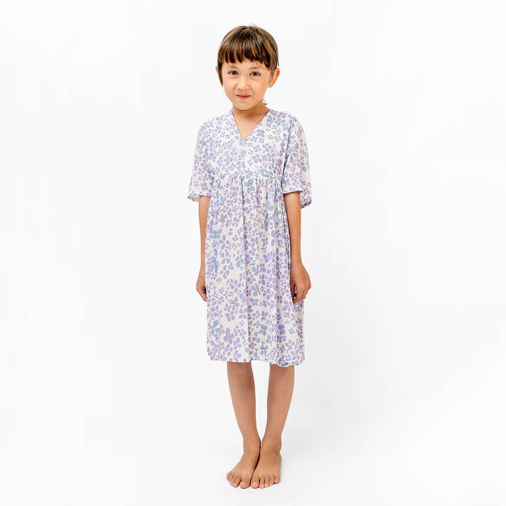 Girl's Frock Dress | Hydrangea Lilac for wholesale by Balizen Direct from Bali