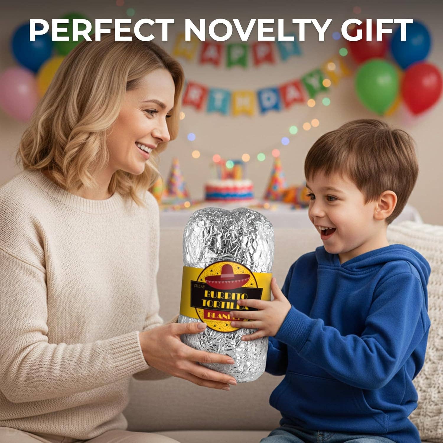 Zulay Kitchen - Wholesale Throw Blanket - Tortilla Blanket With Tinfoil/Drawstring Bag Packaging1