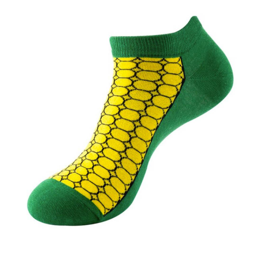 Sock Panda - Wholesale Socks - Unisex - Corn of the Cob Ankle Socks from the Sock Panda0