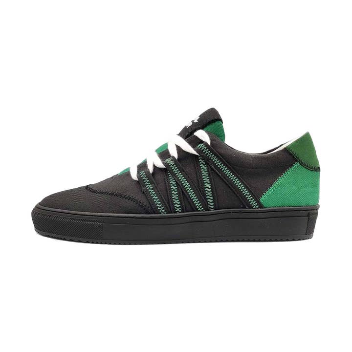 Green Black Phoenix Sustainable Sneaker — Circular&Upcycled for wholesale by VAER