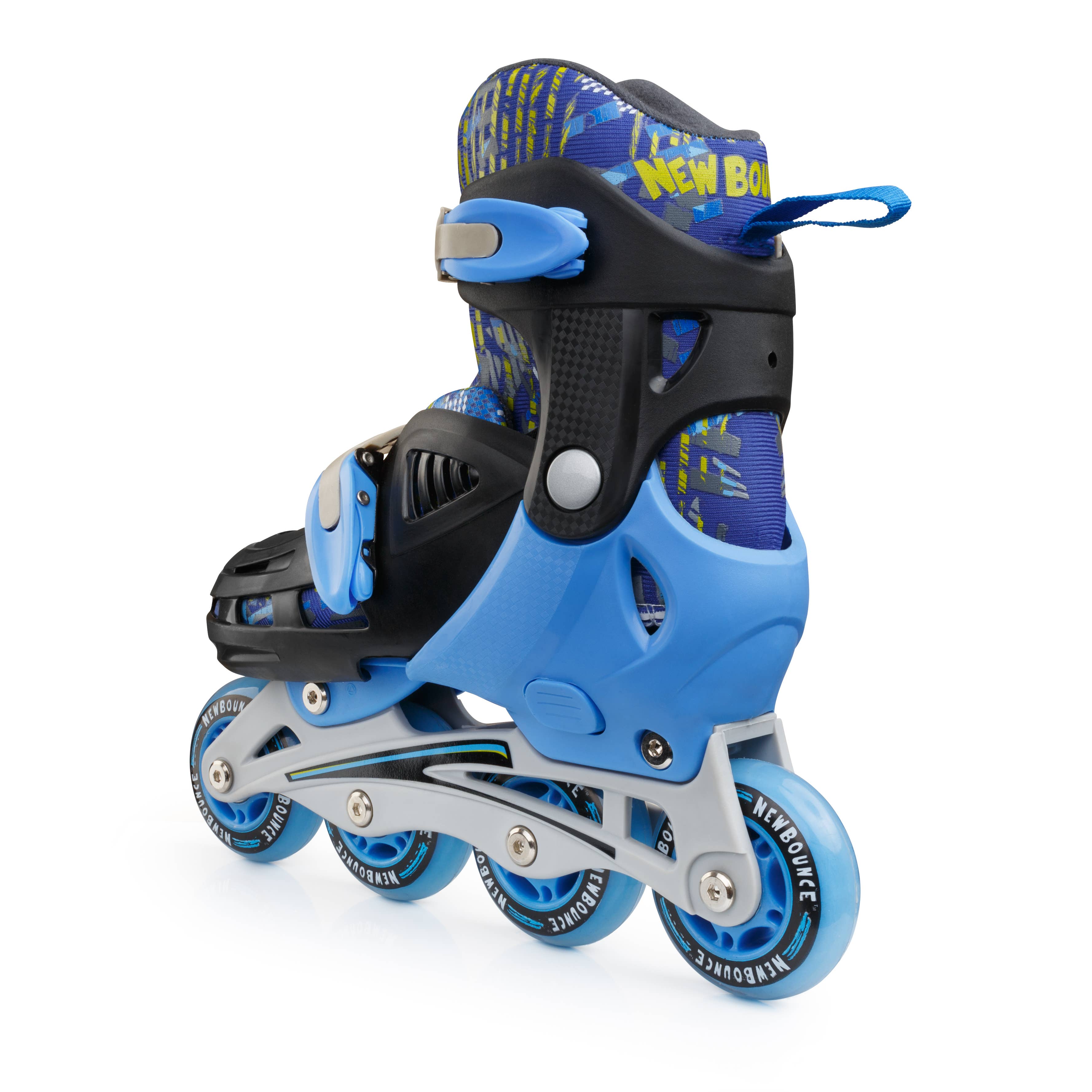 New Bounce - Wholesale Sporting Accessories - Adjustable Inline Roller Skates, 4 Wheel - Blue2