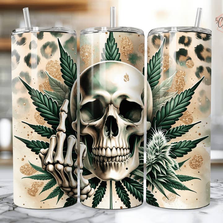 Skull 420 Weed Tumbler for wholesale by 5C's Wholesale