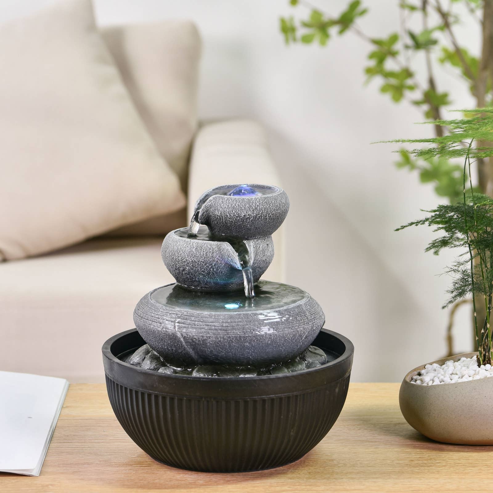 Zen'Arôme – wholesale Decorative tabletop object – Nature Geelong Indoor Fountain – Sleek & Modern Design8