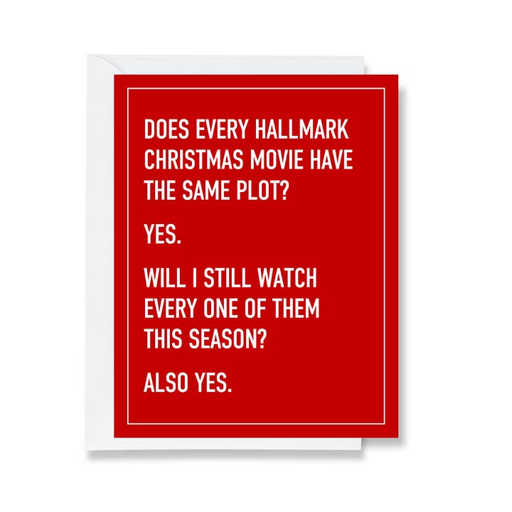 carte de Noël drôle | tous les films de Noël de Hallmark pour la vente par Ink & Attitude Stationery Company LLC