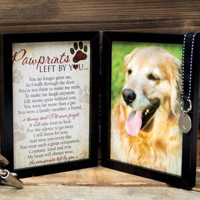 The Grandparent Gift Co. Inc. - Wholesale Picture Frame - Pawprints Left By You Pet Memorial Frame for  Dog 60703