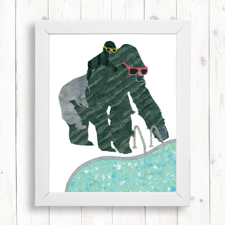 Berggorilla Kunstdruck für den Großhandel von Whimsy Spot