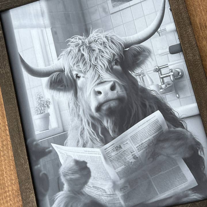 Highland Cow Toilet for wholesale by B & C Signs