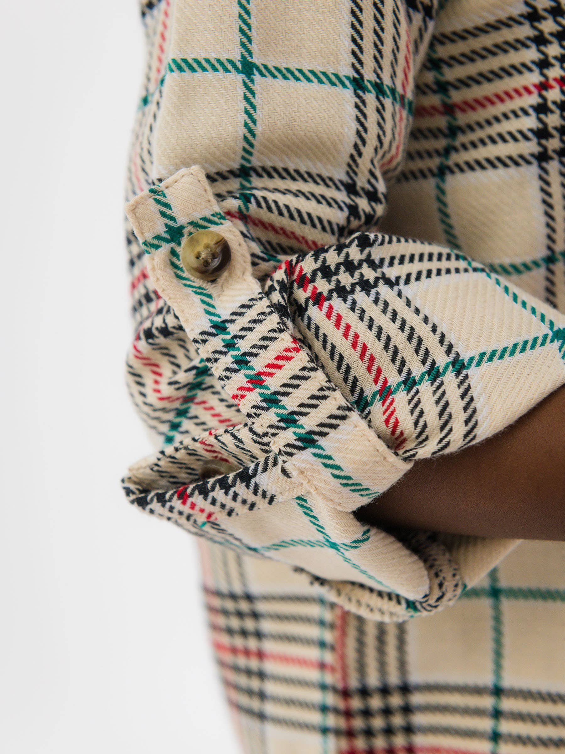 Brown Boys Tannen Plaid Long Sleeve Button Down Shirt for wholesale on Faire5