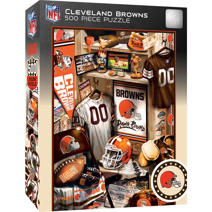 Cleveland Browns - Locker Room 500 Piece Puzzle for wholesale by Masterpieces Puzzles