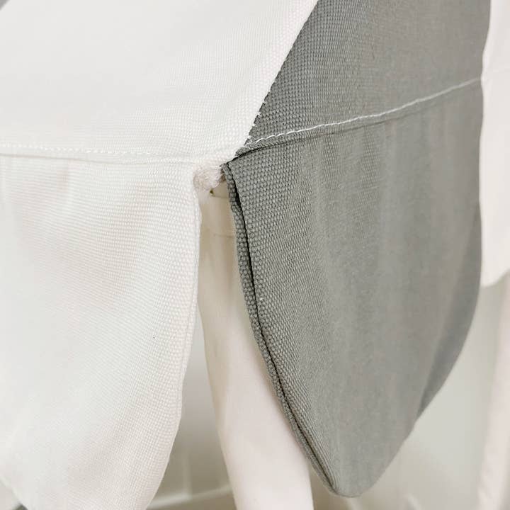 Domestic Objects - Wholesale Tent – Child - The Market Stand Play Tent in Gray & White Cotton Canvas10