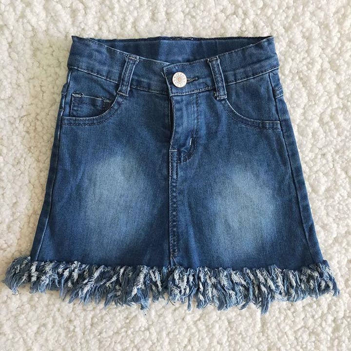 Yawoo Garments - Wholesale Skirt - Kids - Girl Blue Denim Skirts