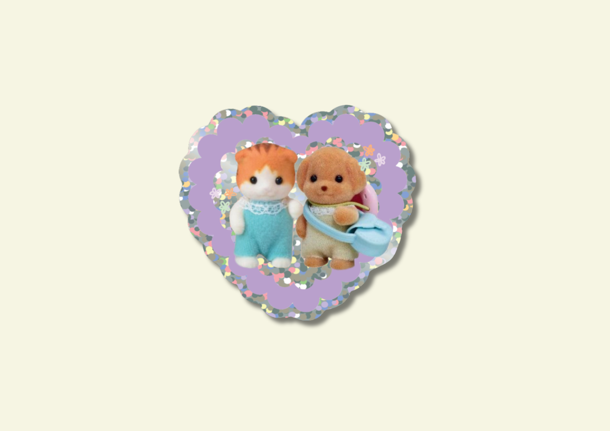 Shellflower - Wholesale Sticker - Best Friends Glitter Vinyl Sticker0