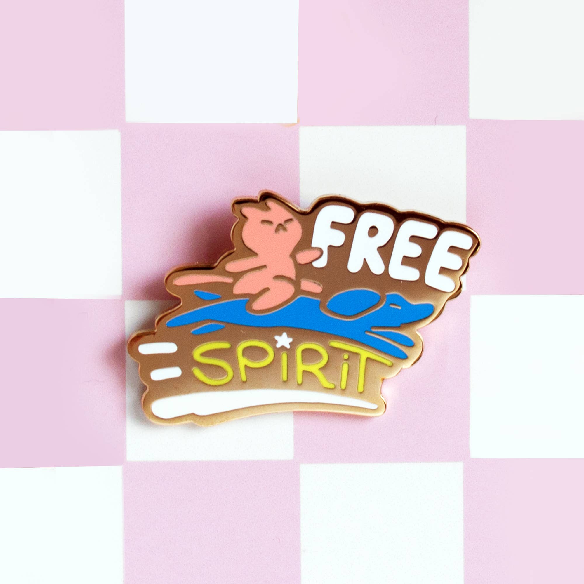 Sketchinc – wholesale Lapel pin/button – CAT FREE SPIRIT Enamel Pin