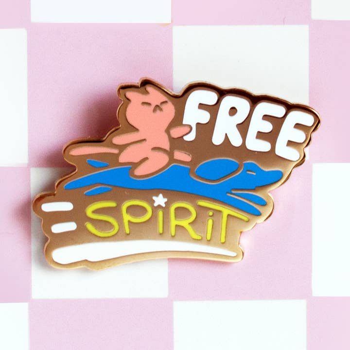 Sketchinc – wholesale Lapel pin/button – CAT FREE SPIRIT Enamel Pin0