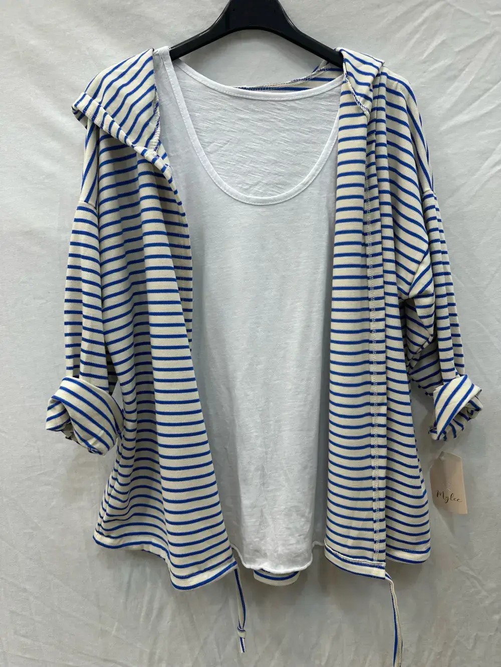 Mimi & Gogo – wholesale Väst - Dam – Randig twinset-väst @70372_TwinsetGiletR1