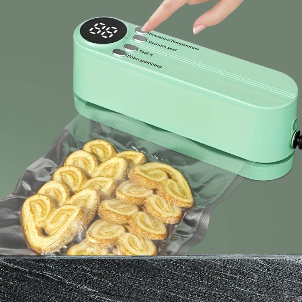 Modpopdeco - Wholesale Kitchen Appliance - Automatic Vacuum Food Sealer Preserves Freshness One-Touch Operation Space Saving Ideal for Snacks Meat Fruits Vegetables0