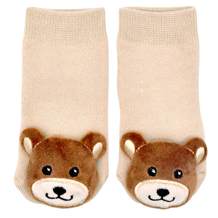 Boogie Toes - Wholesale Socks - Baby - Teddy Bear Boogie Toes Rattle Socks1