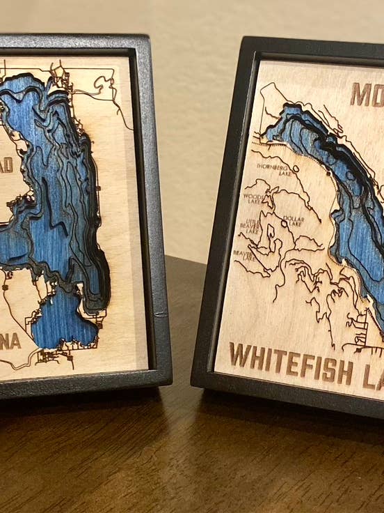 Cadre Mini Whitefish ou Flathead Lake avec Support pour la vente par 395ART