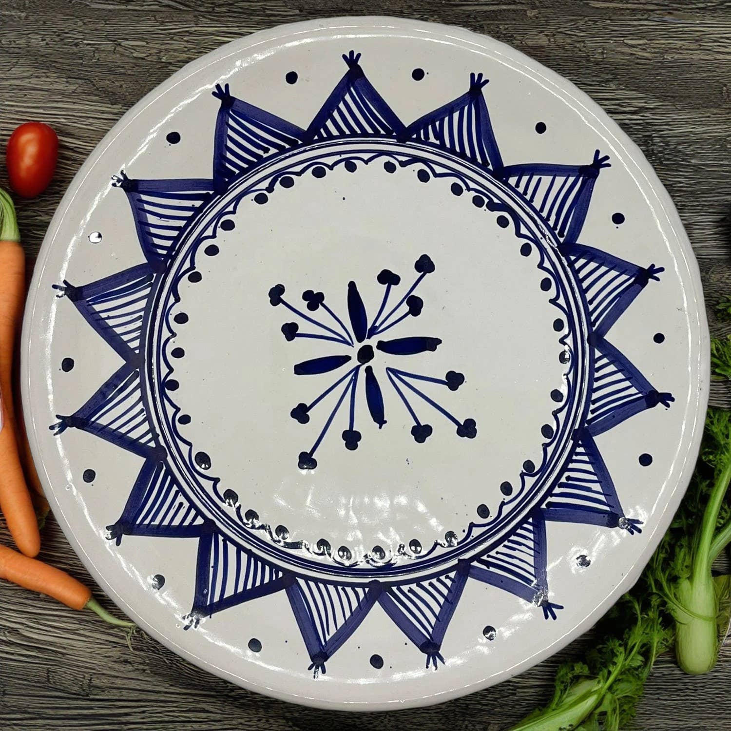 Etnico del Mondo - Wholesale Decorative Plate/Dish/Bowl - Tunisian Hand-Painted Ceramic Decorative Plate #23