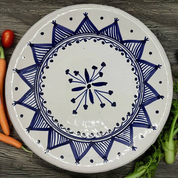 Etnico del Mondo - Wholesale Decorative Plate/Dish/Bowl - Tunisian Hand-Painted Ceramic Decorative Plate #23