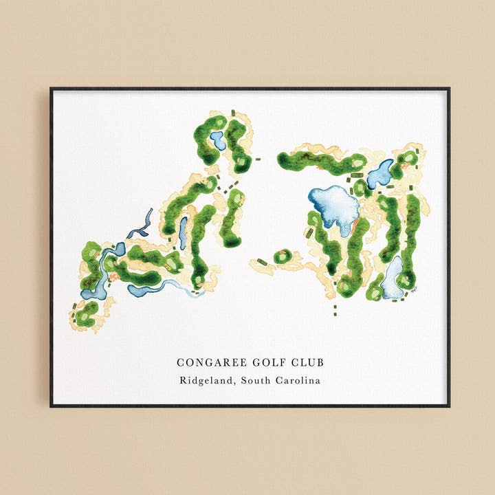 Congaree Golf Club Print for wholesale by ally aiken design